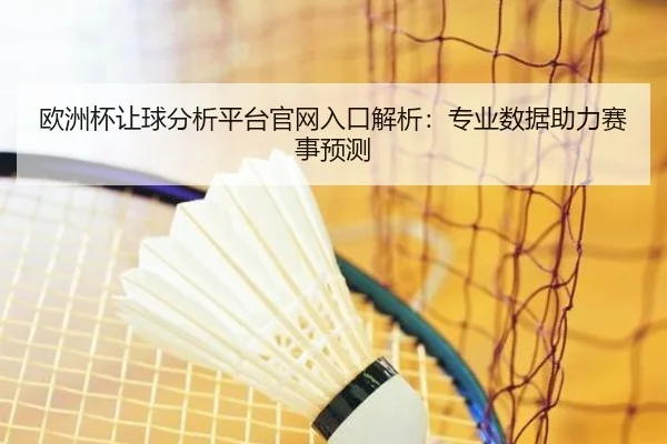 欧洲杯让球分析平台官网入口解析：专业数据助力赛事预测